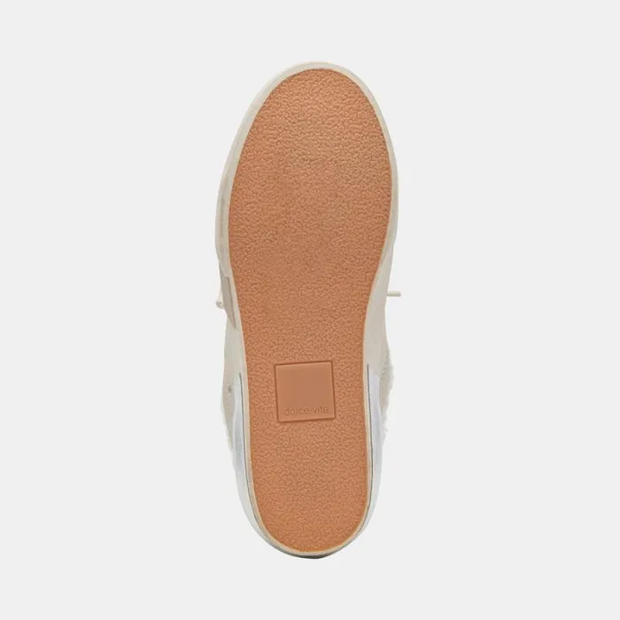 Dolce Vita Zantel Sneakers Off White Crackled Leather Women Sneakers