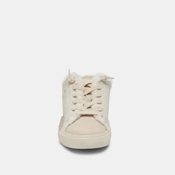 Dolce Vita Zantel Sneakers Off White Crackled Leather Women Sneakers