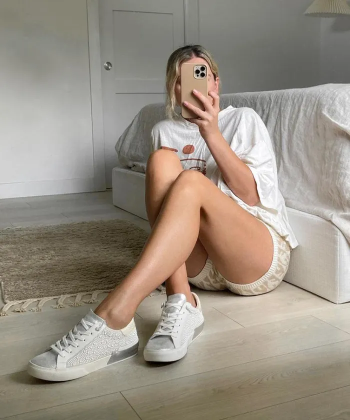 Dolce Vita Zina Pearl Wide Sneakers Vanilla Pearls Women Sneakers