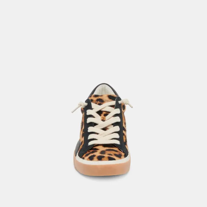 Dolce Vita Zina Sneakers Leopard Black Calf Hair Women Sneakers
