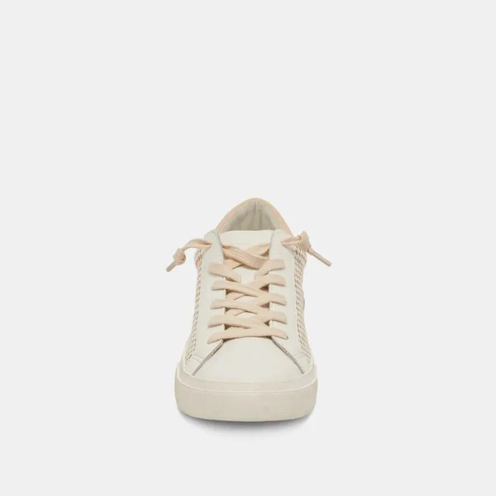 Dolce Vita Zina Sneakers Tan Cream Raffia Women Sneakers