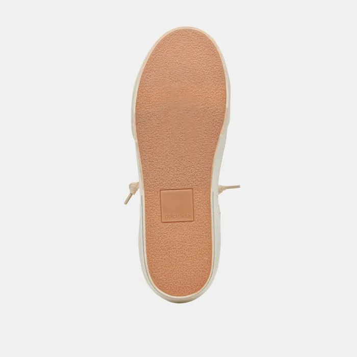 Dolce Vita Zina Sneakers Tan Cream Raffia Women Sneakers