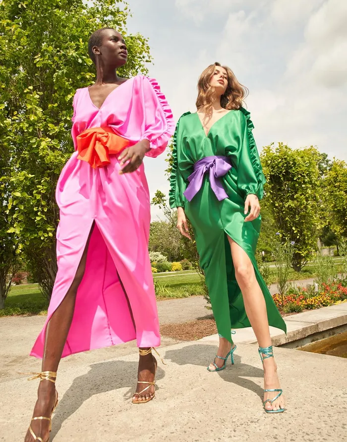 Dolman Sleeve Dance Dress 8211 Green Women Cynthia Rowley Dresses