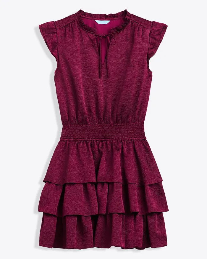 Draper James Bottoms and Skirts Women Alana Tiered Dress In Hammered Satin