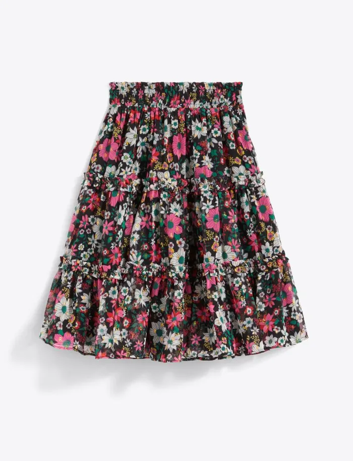 Draper James Bottoms and Skirts Women Tiered Ruffle Skirt In Amaryllis Fil Coupe