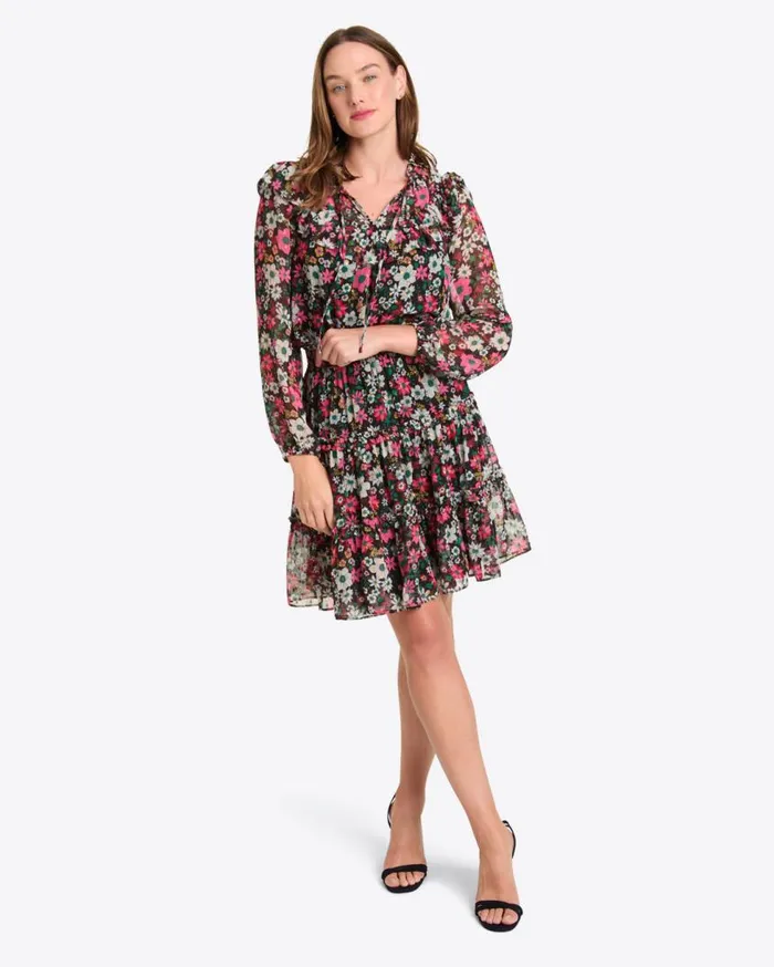 Draper James Bottoms and Skirts Women Tiered Ruffle Skirt In Amaryllis Fil Coupe