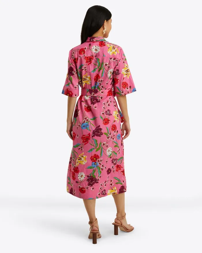Draper James Dresses Women Riley Midi Shirtdress In Lurex Stripe