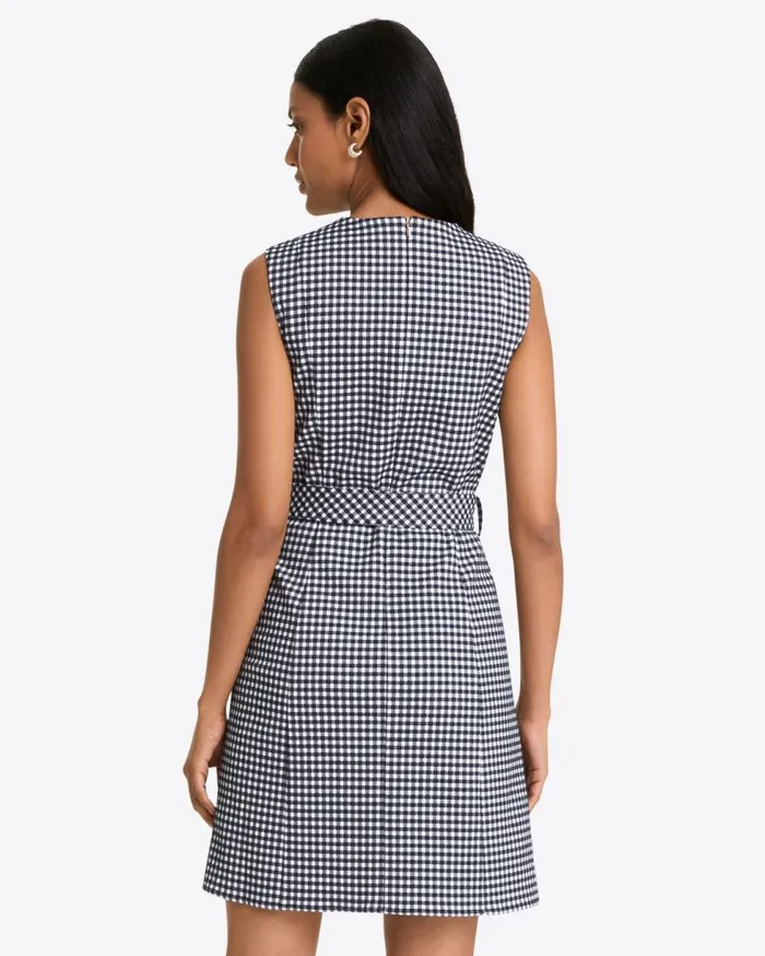 Draper James Dresses Women Sadie Belted Shift Dress In Textured Gingham