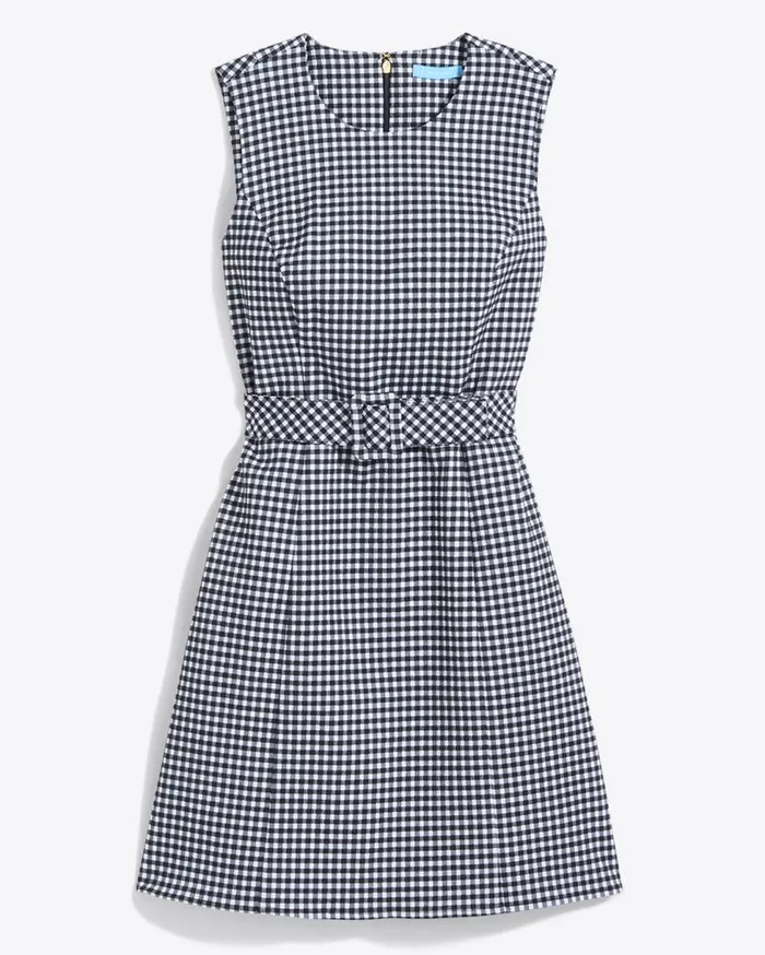 Draper James Dresses Women Sadie Belted Shift Dress In Textured Gingham