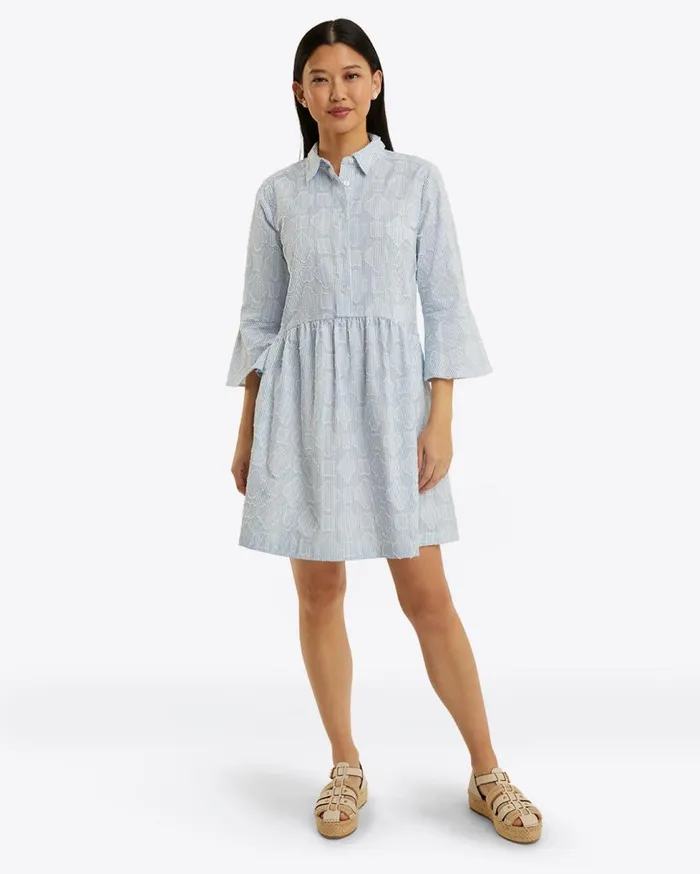 Draper James Dresses Women Sheena Shirtdress In Textured Stripe