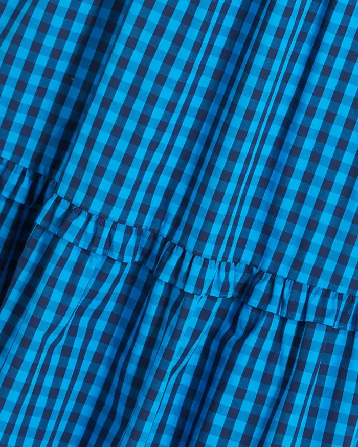 Draper James Extended Sizes Women Deana Smocked Dress In Blue Gingham