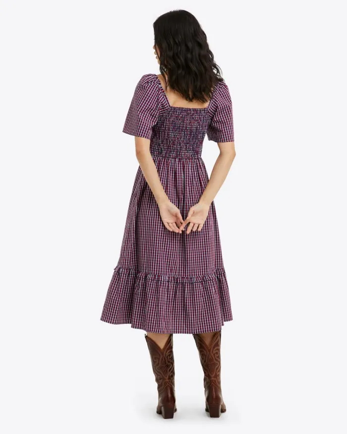 Draper James Extended Sizes Women Deana Smocked Dress In Picnic Plaid