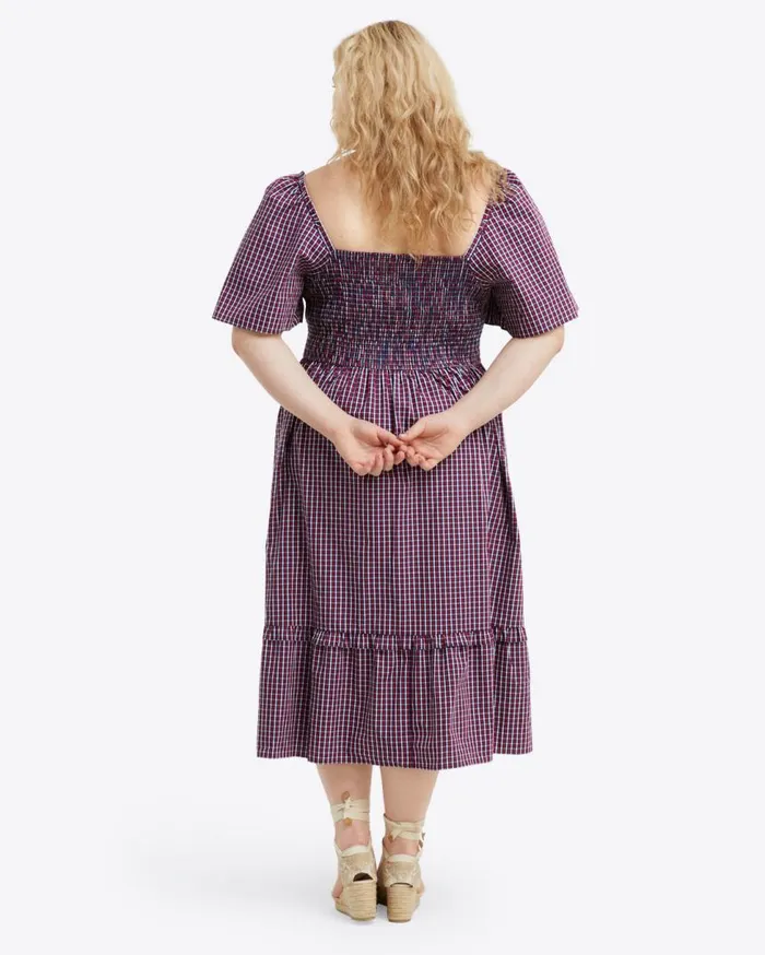 Draper James Extended Sizes Women Deana Smocked Dress In Picnic Plaid