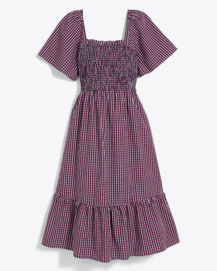 Draper James Extended Sizes Women Deana Smocked Dress In Picnic Plaid