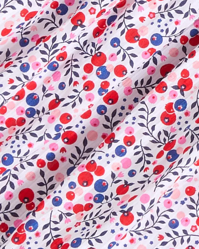 Draper James Extended Sizes Women Deana Tiered Smocked Dress In Berry Print