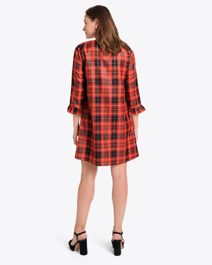 Draper James Extended Sizes Women Jessie Shift Dress In Caroline Shimmer Plaid