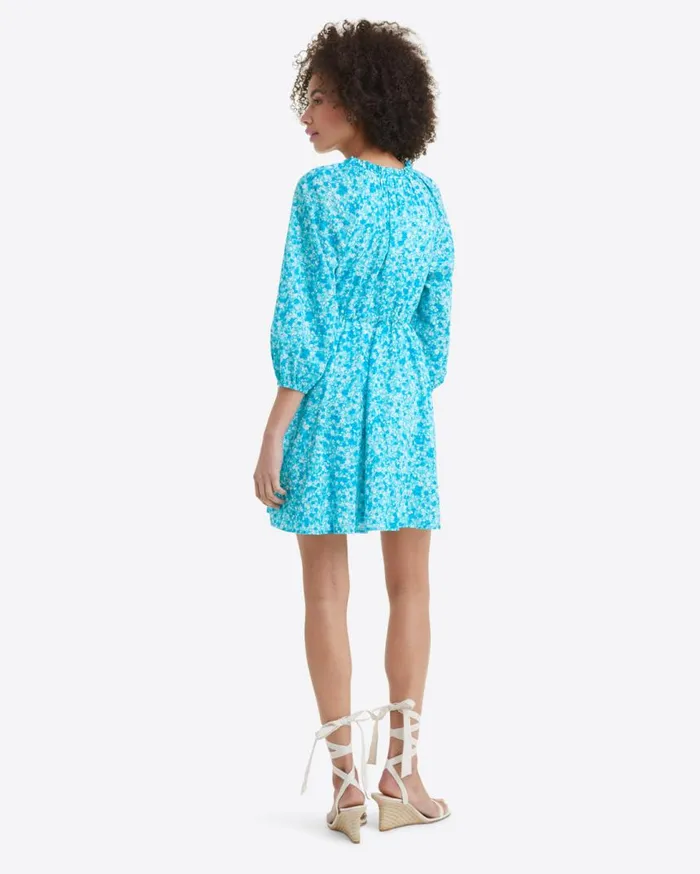 Draper James Extended Sizes Women Kellie Babydoll Dress In Blue Aster Floral