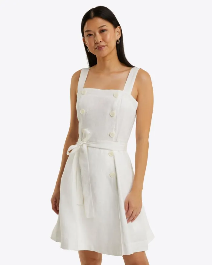 Draper James Extended Sizes Women Kylie Love Circle Mini Dress In Linen