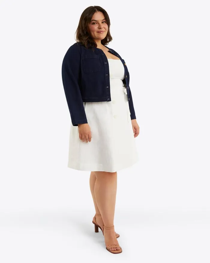 Draper James Extended Sizes Women Kylie Love Circle Mini Dress In Linen