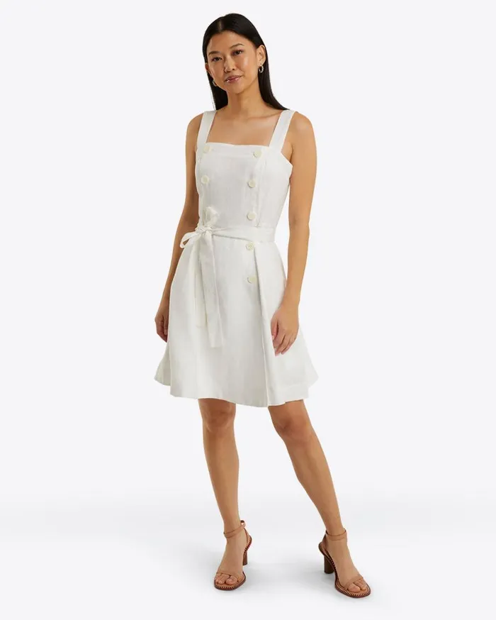 Draper James Extended Sizes Women Kylie Love Circle Mini Dress In Linen
