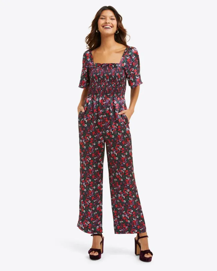 Draper James Extended Sizes Women Maren Jumpsuit In Scarlet Floral