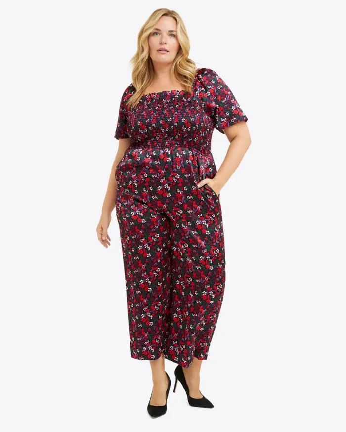 Draper James Extended Sizes Women Maren Jumpsuit In Scarlet Floral
