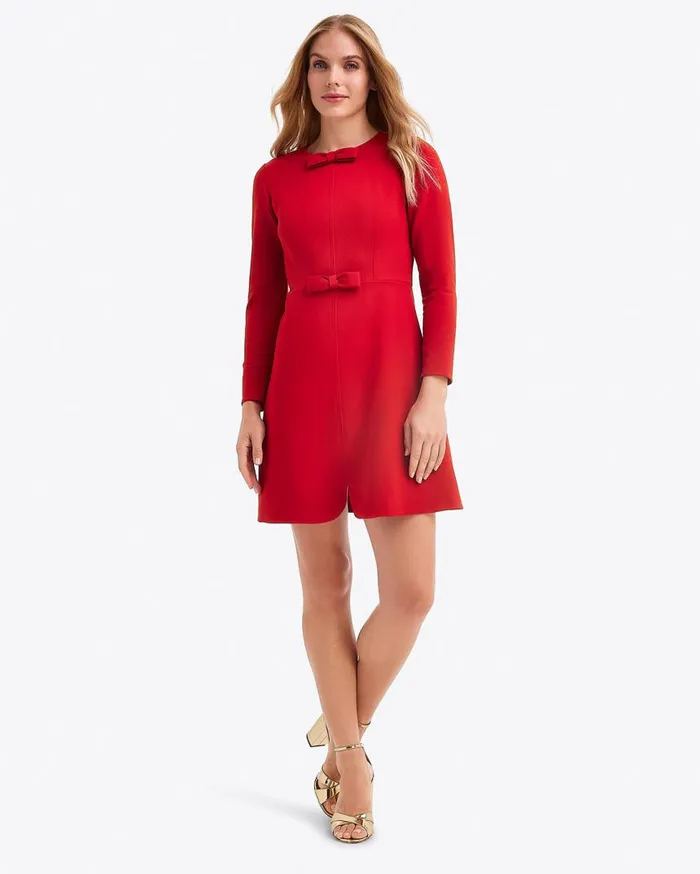 Draper James Handbags Women LongSleeve Sadie Shift Dress In Ponte