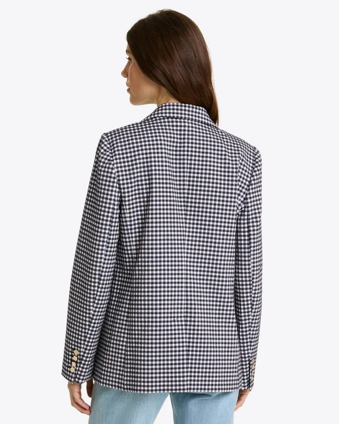 Draper James Jackets and Outerwear Women Gingham Blazer In Textured Gingham