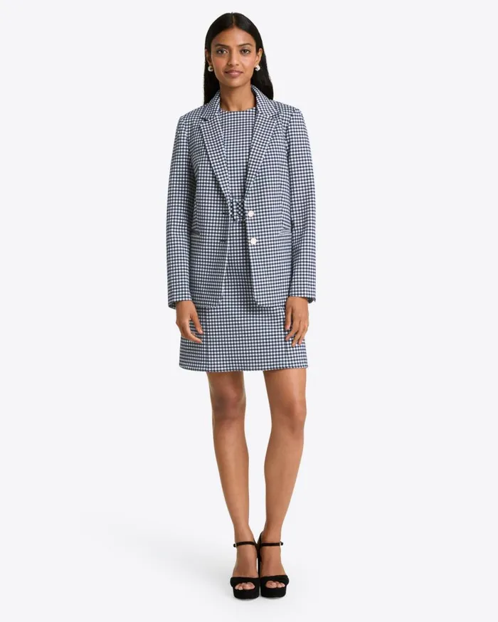 Draper James Jackets and Outerwear Women Gingham Blazer In Textured Gingham