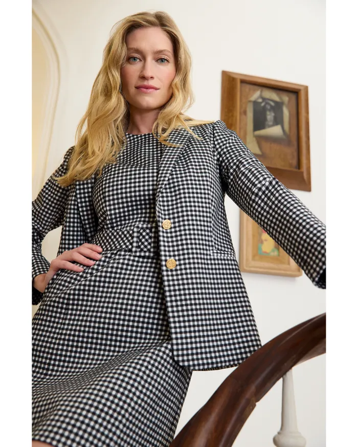 Draper James Jackets and Outerwear Women Gingham Blazer In Textured Gingham