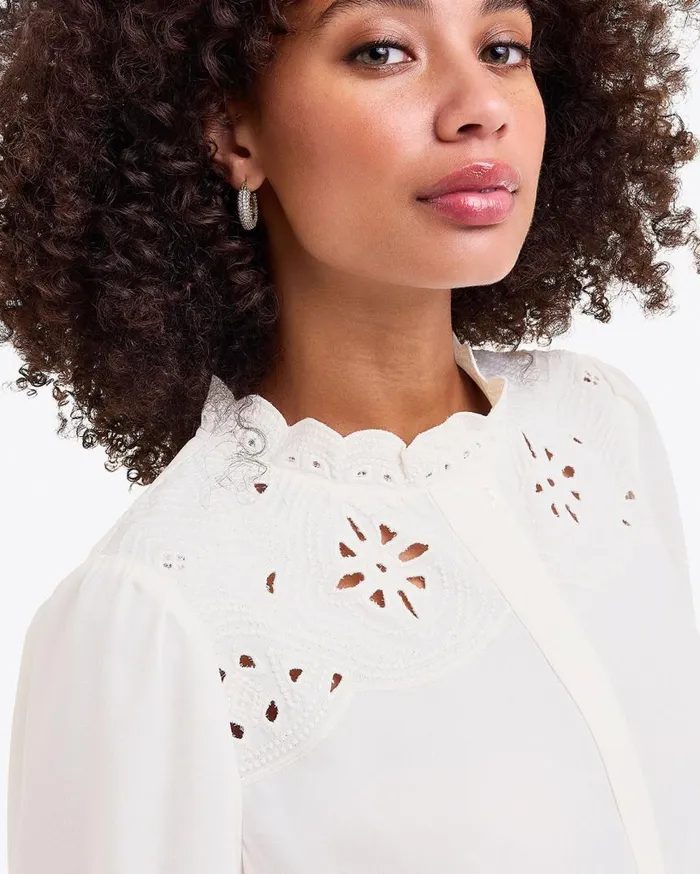 Draper James Jewelry Women Covered Placket Button Down