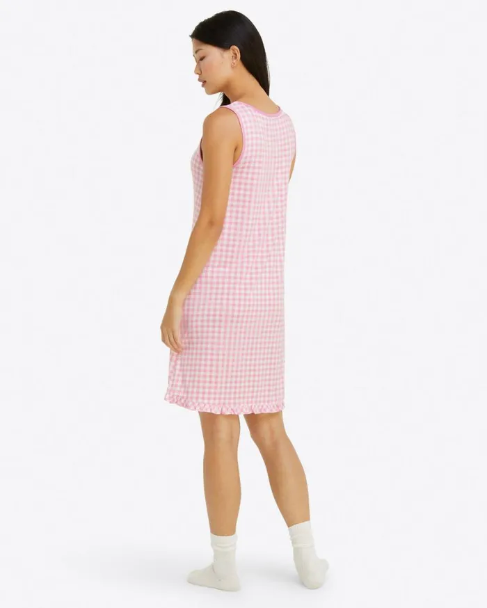 Draper James Lounge and Pajamas Women Alison Nightgown In Light Pink Gingham