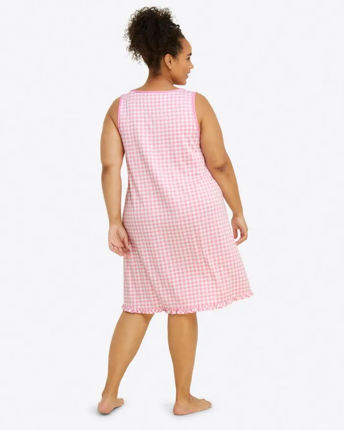 Draper James Lounge and Pajamas Women Alison Nightgown In Light Pink Gingham