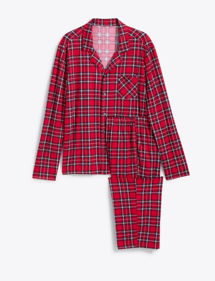 Draper James Lounge and Pajamas Women Men039s LongSleeve Pajama Set In Angie Plaid