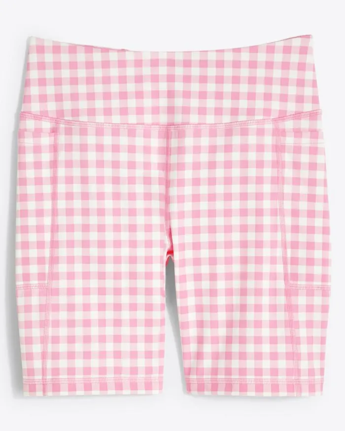 Draper James Sport Women Bike Shorts In Pink Gingham