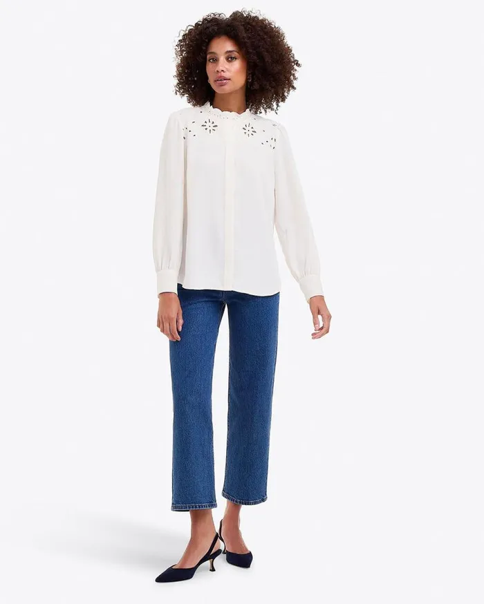 Draper James Sport Women Covered Placket Button Down