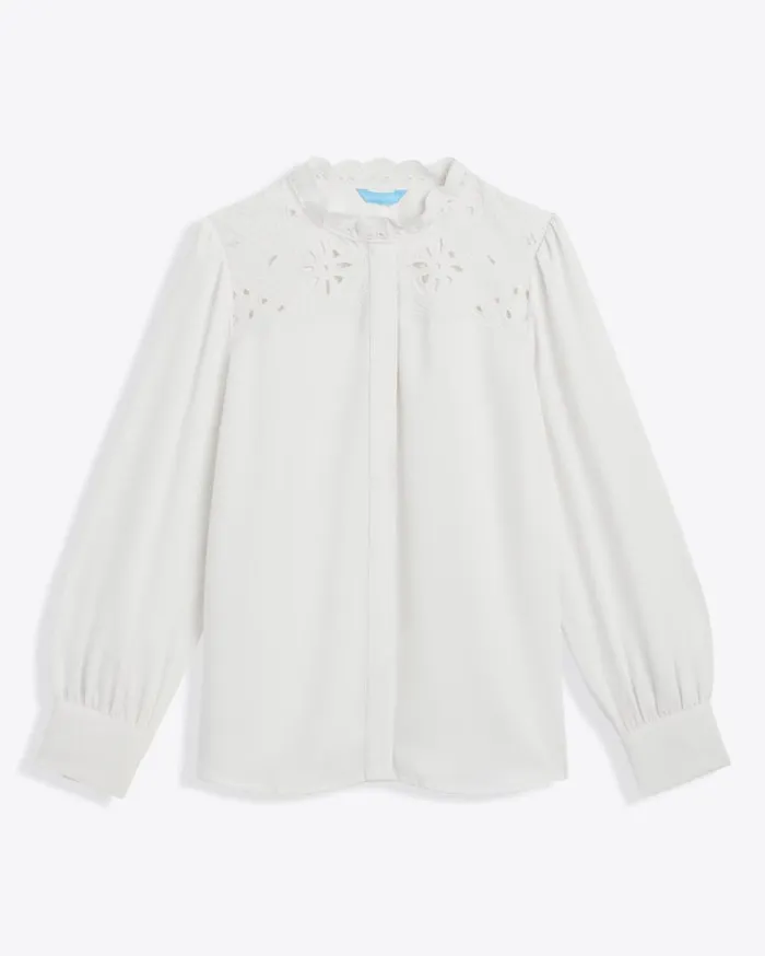 Draper James Sport Women Covered Placket Button Down