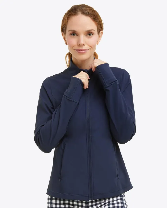 Draper James Sport Women Warm Up Jacket In Navy