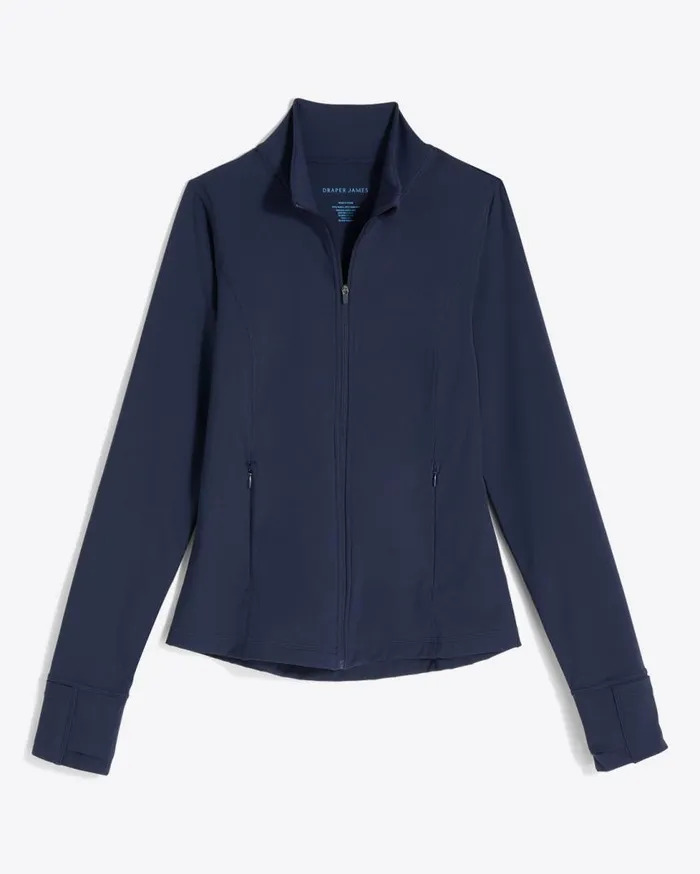 Draper James Sport Women Warm Up Jacket In Navy