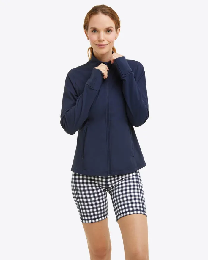 Draper James Sport Women Warm Up Jacket In Navy