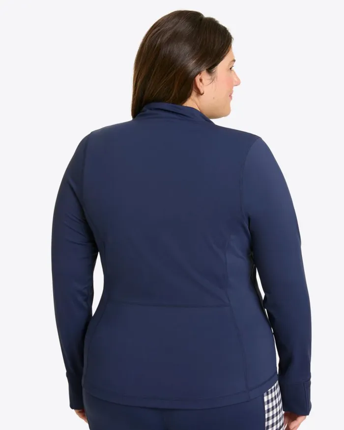 Draper James Sport Women Warm Up Jacket In Navy