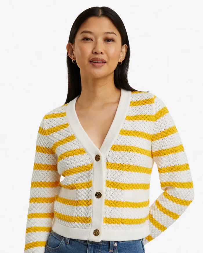 Draper James Sweaters Women Rita VNeck Cardigan In Cotton