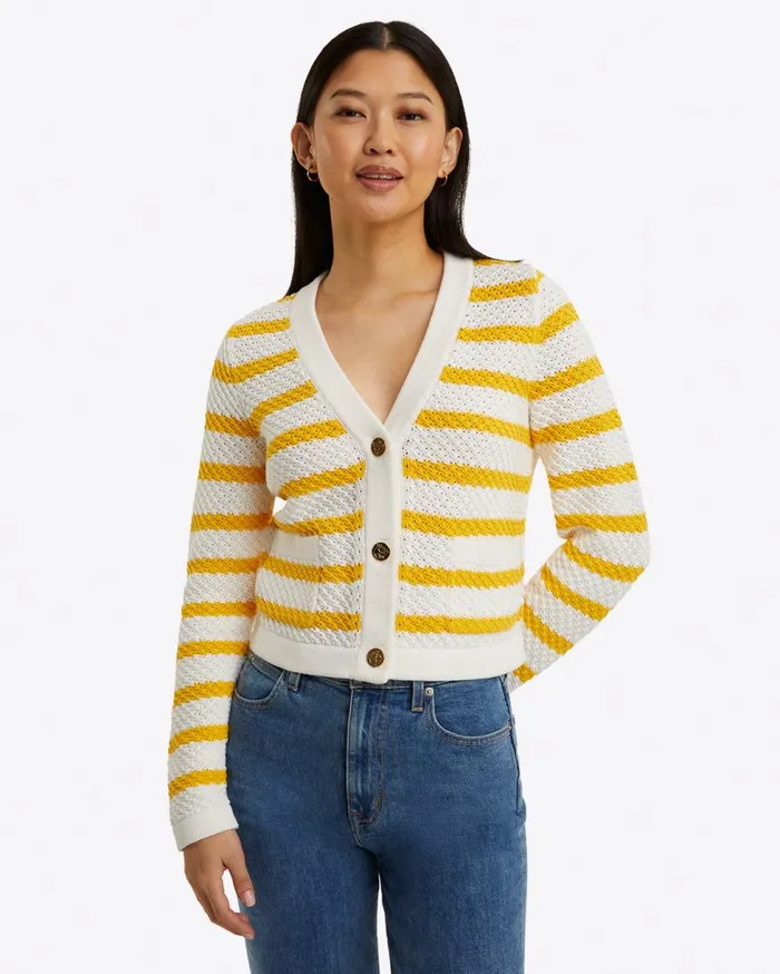 Draper James Sweaters Women Rita VNeck Cardigan In Cotton