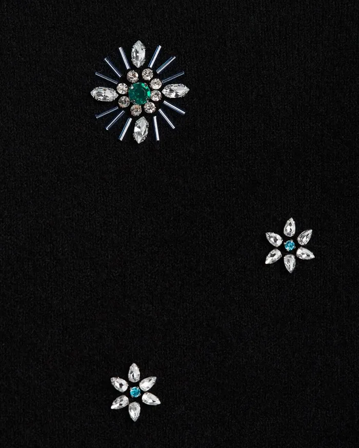 Draper James Tops Women Embellished Crewneck Sweater