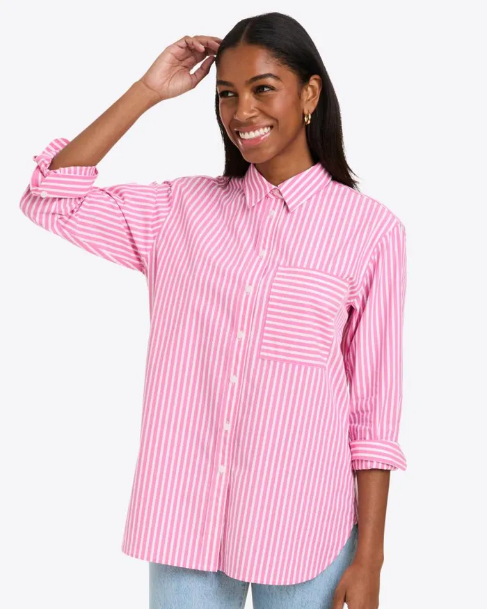 Draper James Tops Women Lynn Long Sleeve Top In Crisp Cotton