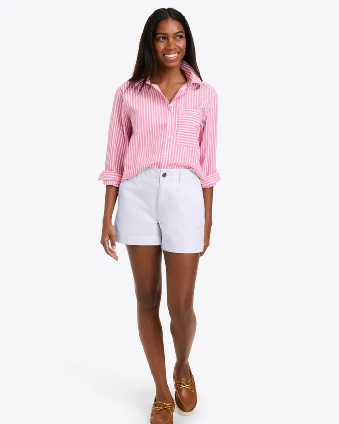 Draper James Tops Women Lynn Long Sleeve Top In Crisp Cotton