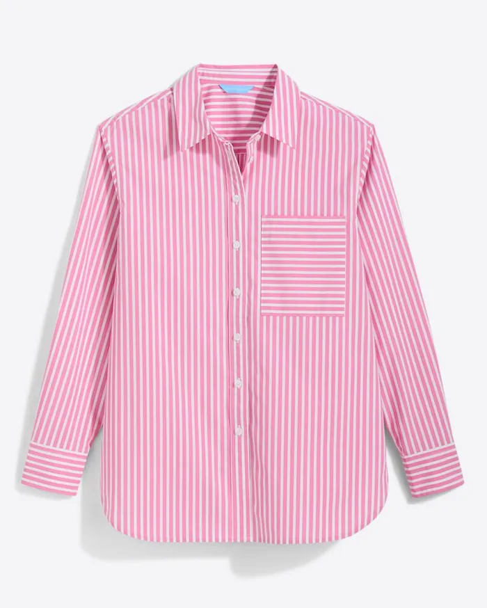 Draper James Tops Women Lynn Long Sleeve Top In Crisp Cotton