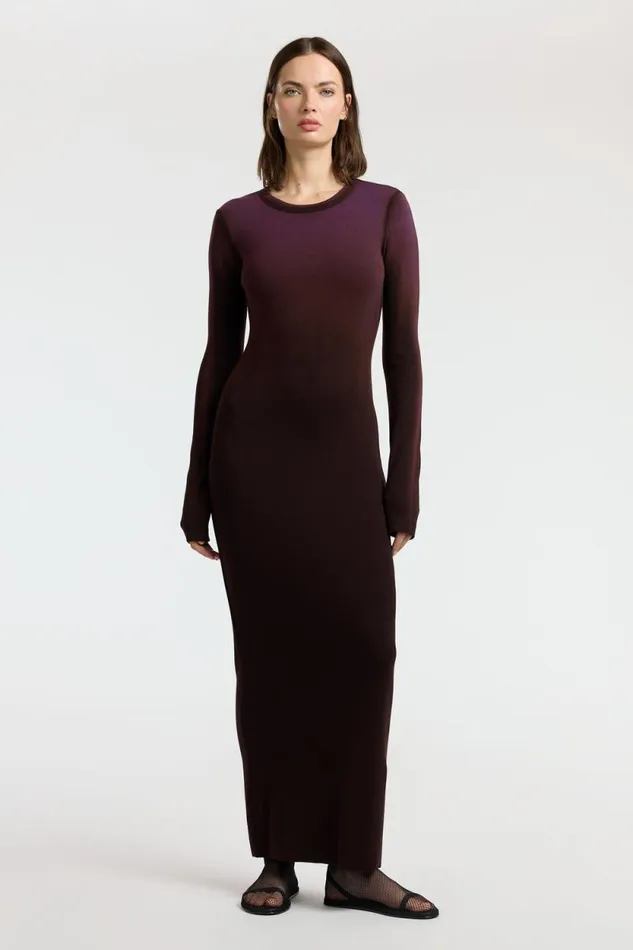 Dresses Skirts Women COTTON CITIZEN Verona Crewneck Maxi Dress Eggplant Cast Dresses Skirts Women COTTON CITIZEN Verona Crewneck Maxi Dress Eggplant Cast