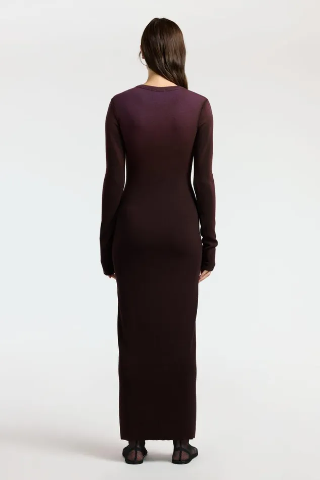 Dresses Skirts Women COTTON CITIZEN Verona Crewneck Maxi Dress Eggplant Cast Dresses Skirts Women COTTON CITIZEN Verona Crewneck Maxi Dress Eggplant Cast