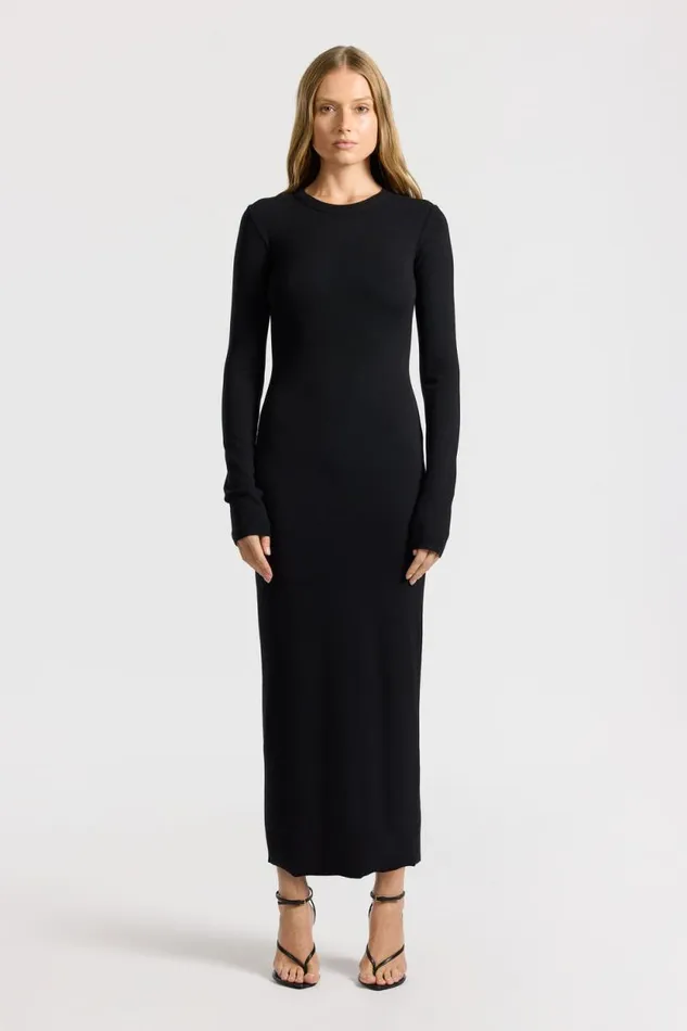 Dresses Skirts Women COTTON CITIZEN Verona Crewneck Maxi Dress Jet Black